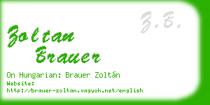 zoltan brauer business card